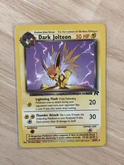Vintage Pokemon Team Rocket Card Lot - Dark Vaporeon, Jolteon, Flareon (3 Cards) - Image 3