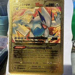 Pokemon - Lugia V Star - Gold Foil - Fan Art Card - Image 1