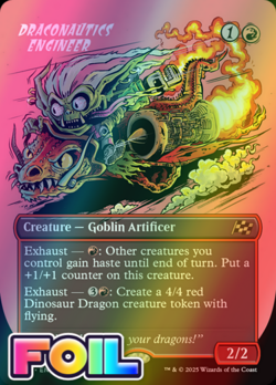 x1 Draconautics Engineer DFT Aetherdrift MTG 341 FOIL RARE SHOWCASE M/NM 1x - Image 1