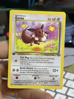1st Edition Eevee 51/64 Jungle 1999 WOTC Vintage Pokemon Card TCG - Image 3
