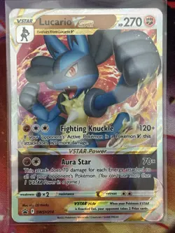 Pokemon Lucario VSTAR SWSH214 Promo Holo Card English - Image 1