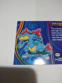 Feraligatr Topps Pokemon Animation Non Foil Johto League Champions #160 Glossy - Image 4