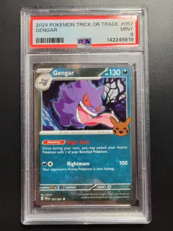 2024 POKEMON TCG TRICK OR TRADE #057 GENGAR PSA 9 Mint Graded - Image 1