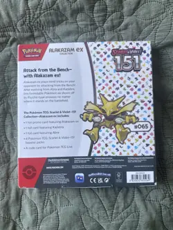 Pokemon TCG Scarlet & Violet 151 Alakazam Ex Collection Box New Sealed - Image 2