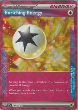 Pokemon Enriching Energy 191/191 Sv08: Surging Sparks ACE SPEC Rare Holo - Image 1