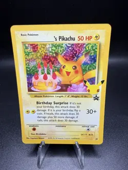 Birthday Pikachu! #24 Holo Rare - Pokemon 25th Anniversary Celebrations NM Rare! - Image 1