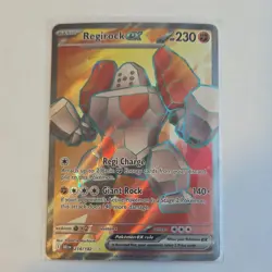 Pokemon Regirock ex Ultra Rare Full Art Holo Sv10 214/182 230 HP 2023 - Image 1