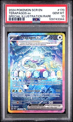 2024 POKEMON SCR EN-STELLAR CROWN SPECIAL ILLUSTRATION RARE TERAPAGOS EX PSA 10 - Image 1