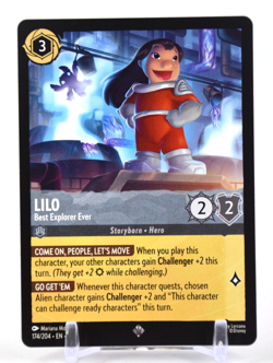 Disney Lorcana TCG Fabled Lilo Best Explorer Ever 174/204 Super Rare Regular - Image 1