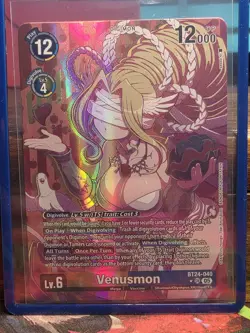 Digimon CCG Venusmon BT24-040 SR Mega 12000 Holo Card - Image 1