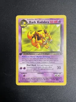 Dark Kadabra | 39/82 | 1st Edition | Team Rocket | Pokemon Card | NM - Image 1