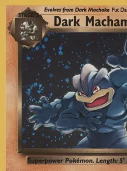 SWIRL 🌀 Dark Machamp 10/82 Team Rocket Holographic Graded Pokemon Card PSA 8 🌀 - Image 2