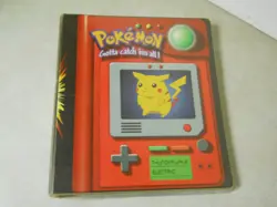 Pokemon Trading Cards 1999 Card Holder Binder Holds 207 Cards - Image 1