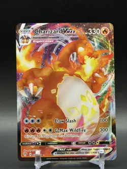 Pokemon TCG Charizard VMAX Darkness Ablaze Holo Ultra Rare Card 020/189 - Image 1