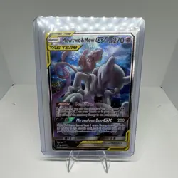 Pokemon Mewtwo & Mew GX SM191 Promo TAG TEAM GX Holo 270HP Card - Image 1