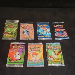 Pokemon TCG Empty Packets of Booster Packs 1999 Vintage No Cards - Image 1