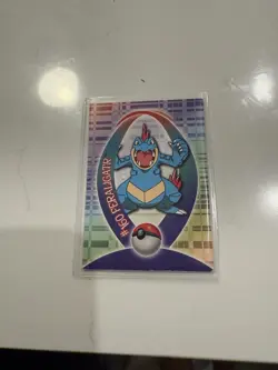 Feralgaligatr Sticker Card 9/62 Topps Pokemon TV Animation - Image 1