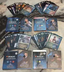 Magic The Gathering Doctor Who Commander Deck Set Of 4, Open And Sleeved - Image 2