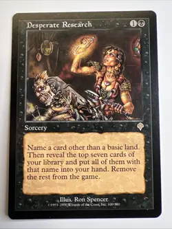Desperate Research [Invasion] Magic MTG 100/350 - Image 1