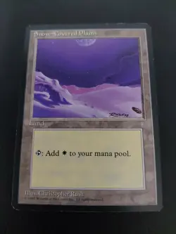 MTG Magic the Gathering Snow-Covered Plains (367/383) Ice Age LP - Image 1