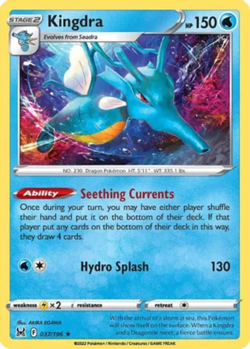 x1 Kingdra - 037/196 - Holo Rare Pokemon SS11 Lost Origin M/NM - Image 1