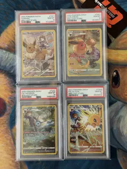 Eevee, Flareon, Vaporeon, Jolteon Pokemon SWSH Brilliant Stars 2022 PSA 10 Set - Image 1