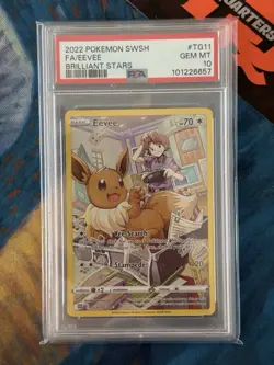 Eevee, Flareon, Vaporeon, Jolteon Pokemon SWSH Brilliant Stars 2022 PSA 10 Set - Image 2