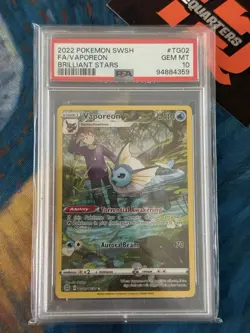 Eevee, Flareon, Vaporeon, Jolteon Pokemon SWSH Brilliant Stars 2022 PSA 10 Set - Image 4