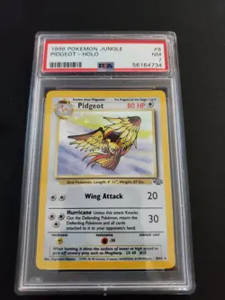 1999 Pokemon Jungle Pidgeot 8/64 Holo PSA 7 - Image 1