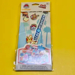 Pokemon World Championships Anaheim Pikachu Lanyard & Pin 2025 Varsity - IN HAND - Image 1