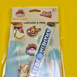 Pokemon World Championships Anaheim Pikachu Lanyard & Pin 2025 Varsity - IN HAND - Image 4