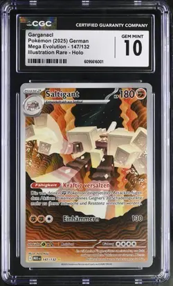 Pokemon Karte Saltigant / Garnacle 147/132 Deutsch NM no PSA CGC Gen Mint 10 - Image 1