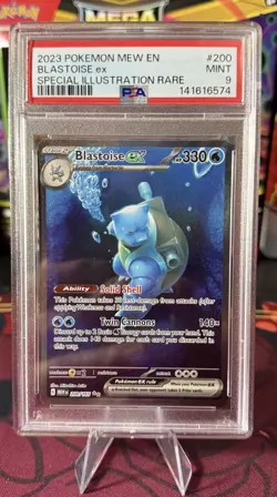 Pokemon Blastoise ex 200/165 Sv: Scarlet & Violet 151 Holo PSA 9 - Image 1