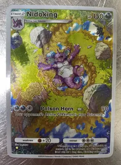 TCG Pocket Nidoking Custom Textured Holo Fanart Card Pokemon - Image 2
