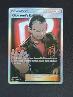 Pokemon TCG Giovanni's Exile Hidden Fates 67/68 Holo Full Art Ultra Rare - NM - Image 1