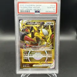 2022 POKEMON LOST ORIGIN GIRATINA VSTAR SECRET 212/196 - PSA 10 GEM MINT - Image 1