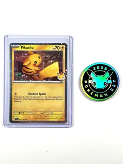 2026 Pikachu 051 Stamped Pokemon Day 30th Anniversary Promo with Coin - ID: C - Image 1