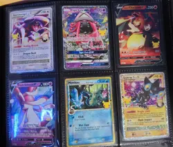 Pokemon Celebrations Lot – Charizard V, Tapu Lele GX, LV.X, Dark Sylveon - Image 1