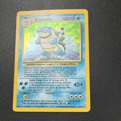 Pokemon Blastoise 2/102 Base Set Holo Rare 1999 Stage 2 HP100 - Image 1