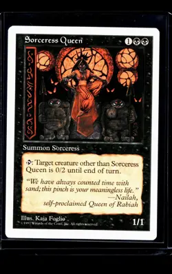1997 MTG Magic The Gathering 5ED 5th Fifth Edition Vintage Sorceress Queen LP - Image 1