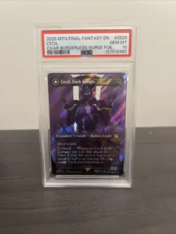 2025 MTG FF SURGE FOIL CECIL, DARK KNIGHT/CECIL, REDEEMED PALADIN PSA 10 - Image 1