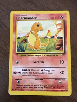 Pokemon Charmander 046/102 Base Set Regular Non Holo 1999 - Image 1