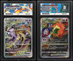 Mewtwo VSTAR GG44 & Charizard VSTAR SWSH262 ACE Graded Pokemon Lot - Image 1