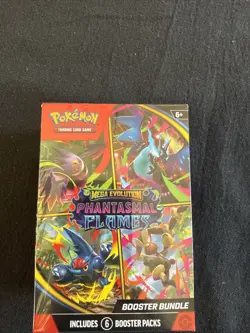 Pokemon TCG Mega Evolution Phantasmal Flames Booster Bundles New Sealed 6 Packs - Image 1