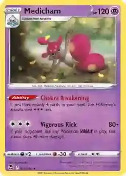 x1 Medicham - 073/195 - Holo Rare - Reverse Holo Pokemon SS12 Silver Tempest M/N - Image 1