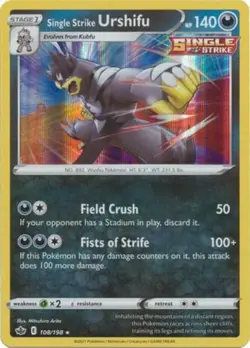 x1 Single Strike Urshifu - 108/198 - Holo Rare Pokemon SS06 Chilling Reign M/NM - Image 1