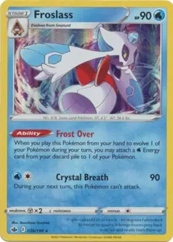 x1 Froslass - 036/198 - Holo Rare Pokemon SS06 Chilling Reign M/NM - Image 1