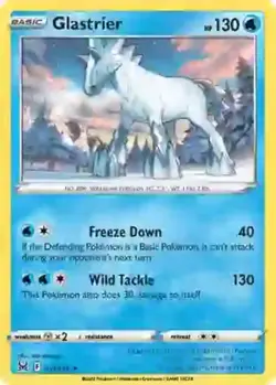 x1 Glastrier - 051/196 - Holo Rare Pokemon SS11 Lost Origin M/NM - Image 1