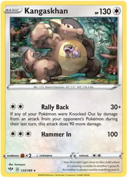 x1 Kangaskhan - 133/189 - Holo Rare Pokemon SS03 Darkness Ablaze M/NM - Image 1