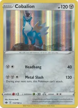 x1 Cobalion - 114/198 - Holo Rare Pokemon SS06 Chilling Reign M/NM - Image 1